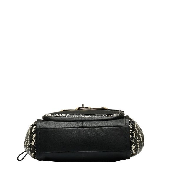 Coach Carriage Handbag Shoulder Bag 27841 Black White Leather Women's COACH - Picture 5 of 9